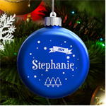 Christmas LED Glass Round Ornament Front