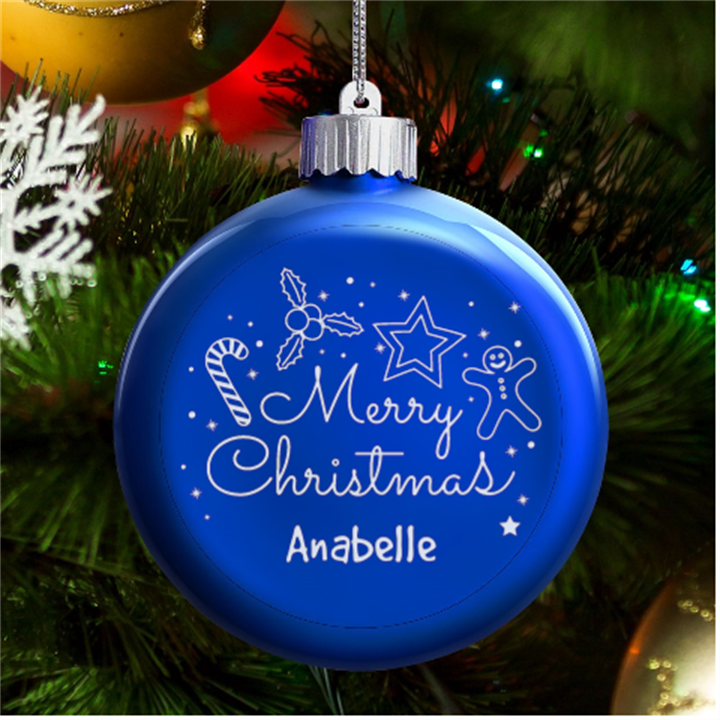 Christmas LED Glass Round Ornament