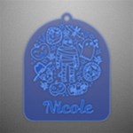 Personalized Happy Halloween Cute Graphic Name Acrylic Ornament Front