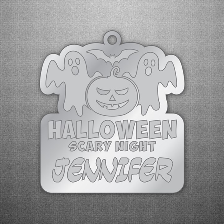 Personalized Happy Halloween Pumpkin Ghost Name Acrylic Ornament