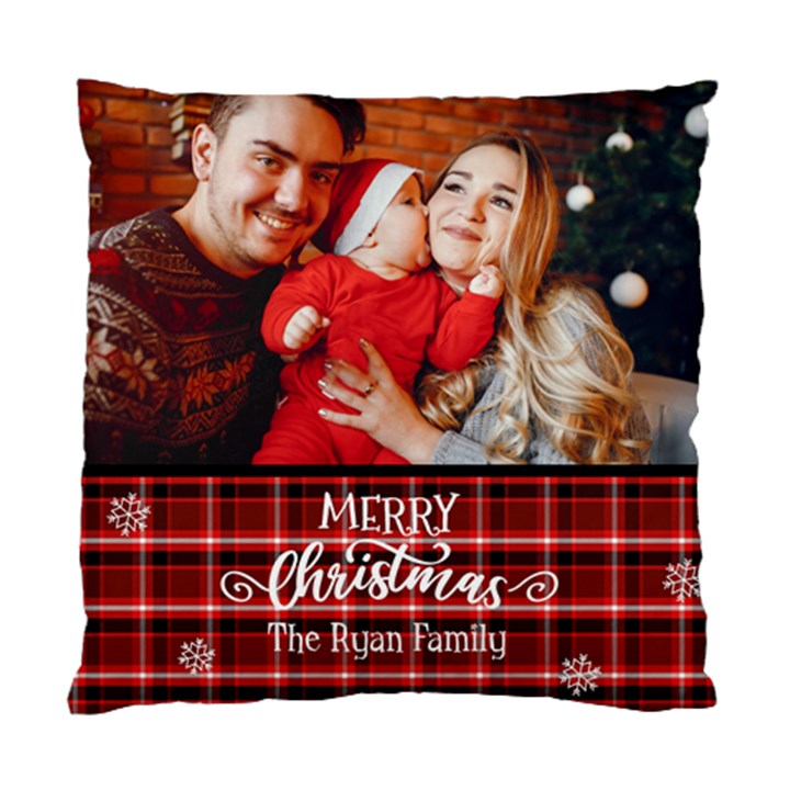 Christmas Plaid Photo Standard Cushion Case (One Side)