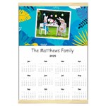 Personalized Summer Family Calendar Canvas Yearly Calendar 16  x 22  Front - Jan 2025