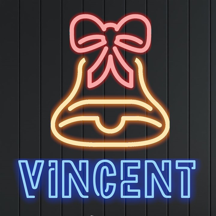 Personalized Christmas Bell Name Neon Signs and Lights
