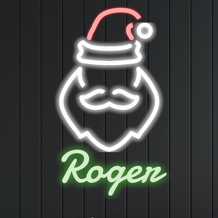 Personalized Santa Claus Name Neon Signs and Lights