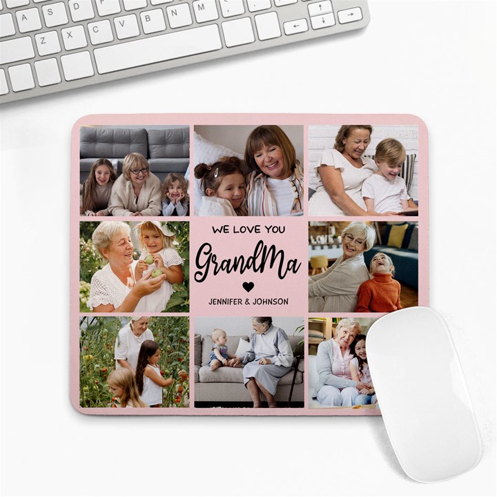 We Love You Family Photo Mousepad Collage Mousepad