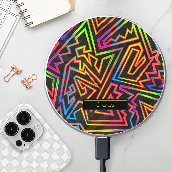 Geometric pattern Wireless Fast Charger(White)