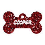 Graphic Pattern Dog Tag Bone (One Side) Front