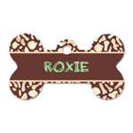 Graphic Pattern Dog Tag Bone (One Side) Front