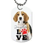 Love dog Name Dog Tag Dog Tag (One Side) Front