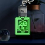 Couple Photo Graphic LED Key Chain Front