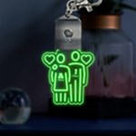 Couple Sign Graphic LED Key Chain Front