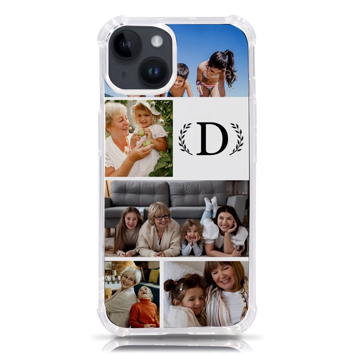 Personalized Initial Photo Phone Case iPhone 14 TPU UV Print Case