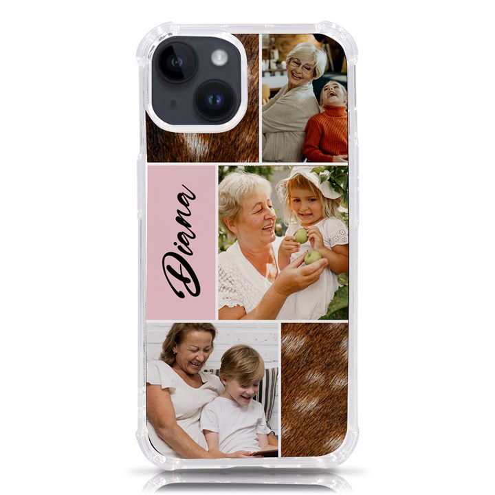 Personalized Animal Fur Photo Name Phone Case iPhone 14 TPU UV Print Case