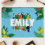 Personalized Summer Tropical Name Cosmetic Bag Cosmetic Bag (XXXL) Front