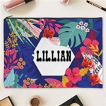 Personalized Summer Tropical Name Cosmetic Bag Cosmetic Bag (XXXL) Front