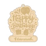 Personalized Happy Birthday Wood Ornament Wood Ornament Front