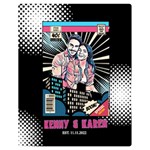 Personalized Comic Style City Lover Two Sides Premium Plush Fleece Blanket (Teen Size) 60 x50  Blanket Front