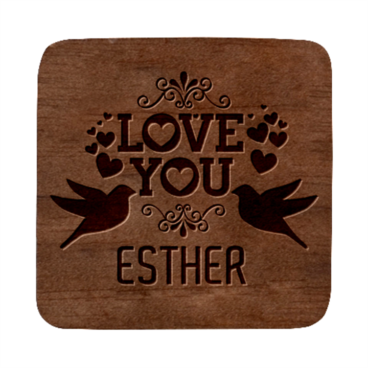 Personalized Love You Name Guitar Picks Set Square Wood Guitar Pick Holder Case And Picks Set