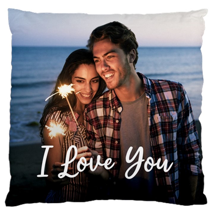 Personalized Couple Photo Cushion Large Cushion Case (Two Sides)