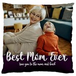 Personalized Best Mom Dad Ever Photo Name Medium Blanket Standard Premium Plush Fleece Cushion Case (Two Sides) Back