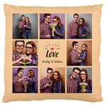 Personalized Love Photo Name Baby Flannel Cushion 16  Baby Flannel Cushion Case (Two Sides) Front