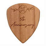Personalized Couple Flower Guitar Picks Set Guitar Shape Wood Guitar Pick Holder Case And Picks Set Pick