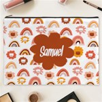 Personalized Cat Illustration Name Cosmetic Bag Cosmetic Bag (XXXL) Front