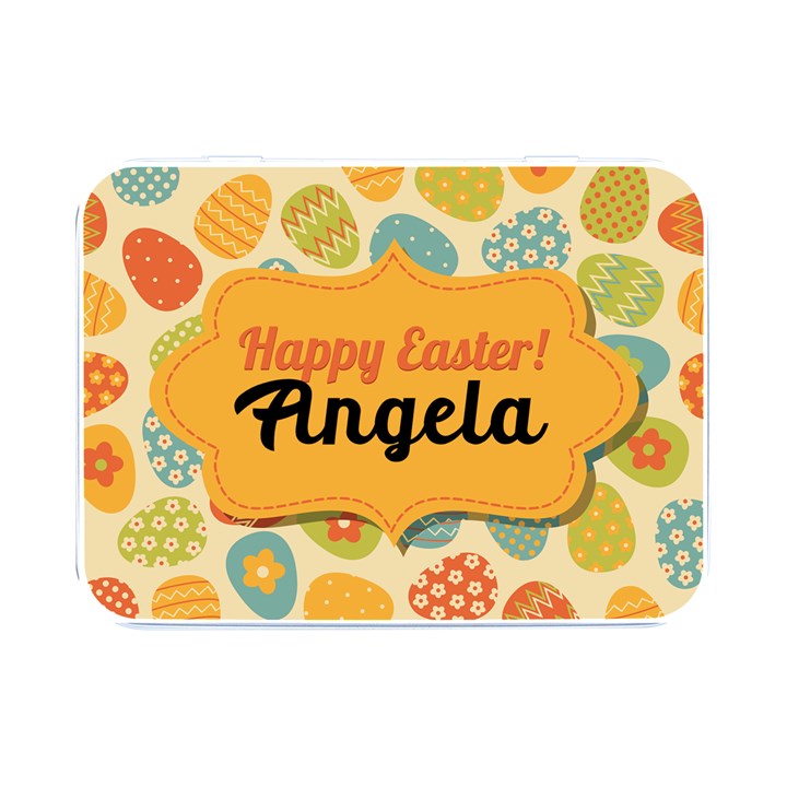 Personalized Easter Name Flip Top Metal Box Flip Top Metal Box (Silver)  