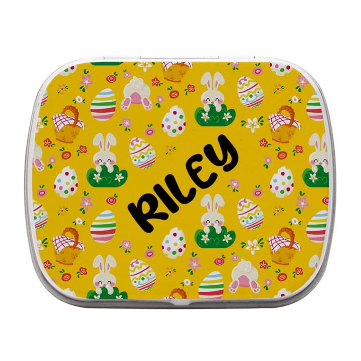Personalized Easter Name Small Metal Box Small Metal Box (White)