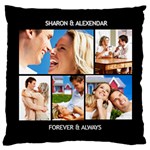 Personalized 5 Photo Name and Text Large Cushion 16  Baby Flannel Cushion Case (Two Sides) Back