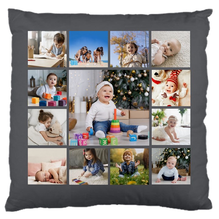 Personalized 13 photo Cushion 16  Baby Flannel Cushion Case (Two Sides)