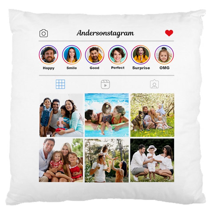 Personalized Instagram Large Cushion 16  Baby Flannel Cushion Case (Two Sides)
