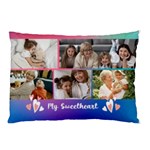 Personalized Photo Any Text Name My Sweetheart Pillow Case Pillow Case (Two Sides) Back