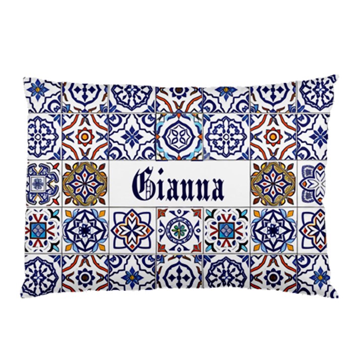 Personalized Tiles Name Pillow Case Pillow Case (Two Sides)