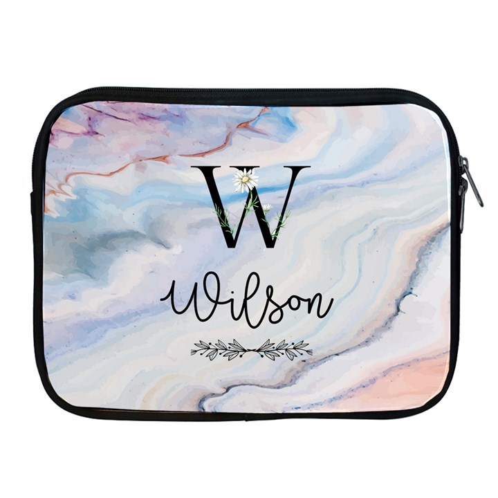 Personalized Initial Name Color Marble iPad Zipper Case Apple iPad Zipper Case