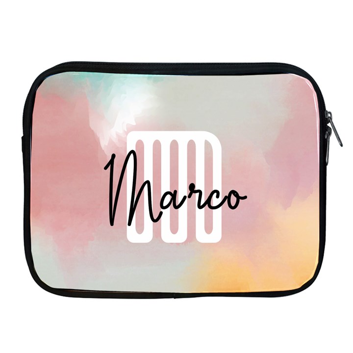 Personalized Watercolor Initial Name iPad Zipper Case Apple iPad Zipper Case