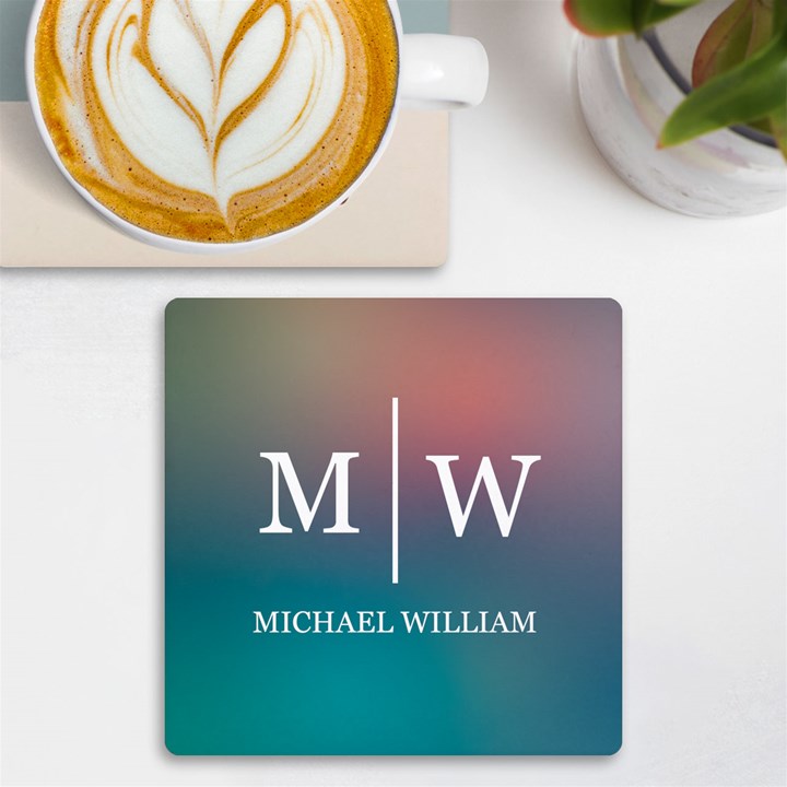 Personalized Color Name Any Text UV Print Square Tile Coaster UV Print Square Tile Coaster 