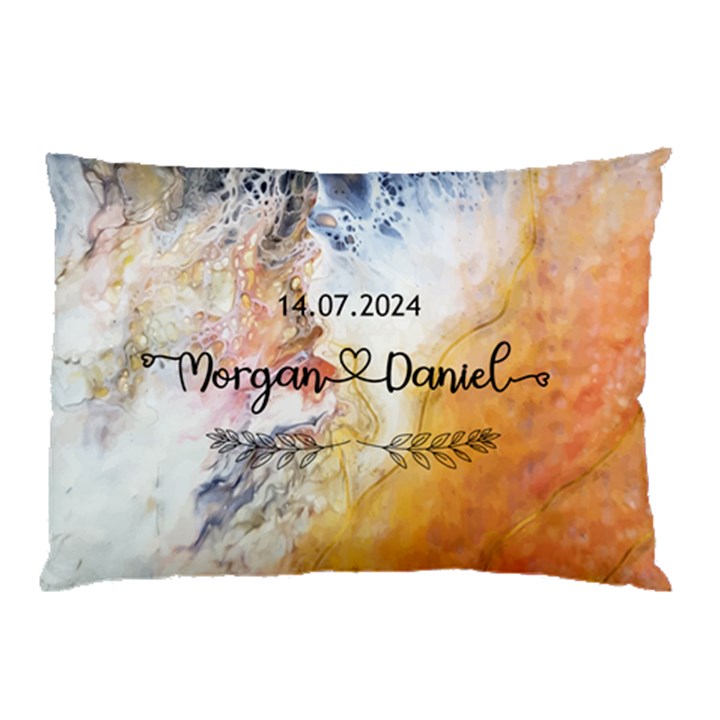 Personalized Wedding Couple Name Marble Pillow Case Pillow Case