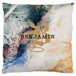 Personalized Initial Name Marble Large Cushion Case Large Cushion Case (One Side) Front