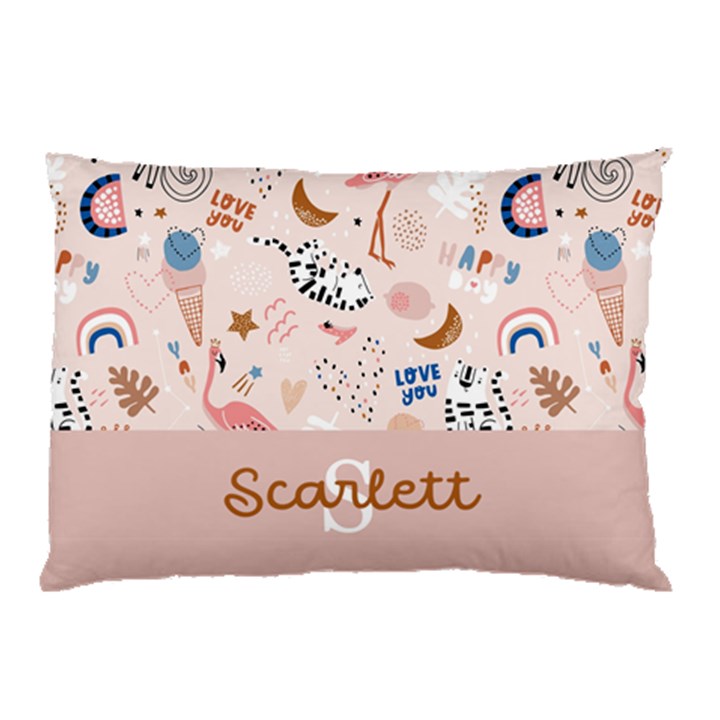 Personalized Cute Illustration Pillow Case Pillow Case (Two Sides)