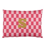 Personalized Checkered Initial Pillow Case Pillow Case (Two Sides) Back