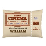 Personalized Retro Cinema Ticket Have a Good Memories with Name Pillow Case Pillow Case 26.62 x18.9  Pillow Case