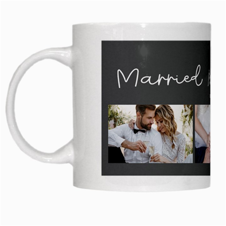 Personalized Wedding Photo Name Mug White Mug