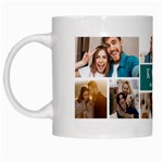 Personalized 6 Photo Couple Name Mug White Mug Left