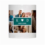 Personalized 6 Photo Couple Name Mug White Mug Center