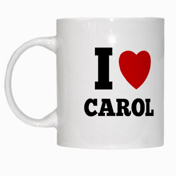 Personalized I Love Couple Name Any Text Mug White Mug