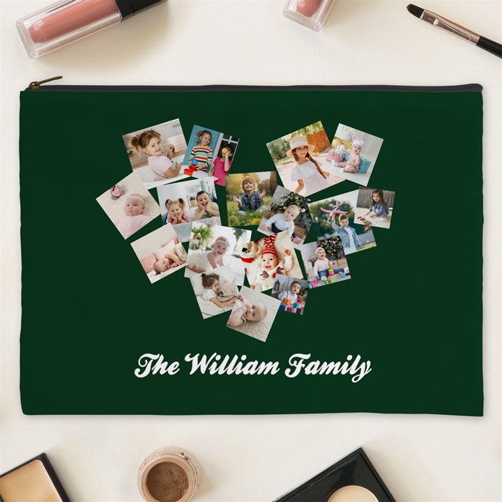 Personalized Photo Any Text Family Name Cosmetic Bag Cosmetic Bag (XXXL)