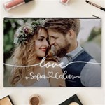 Personalized Love Couple Wedding Name Cosmetic Bag Cosmetic Bag (XXXL) Back