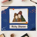 Personalized Photo Illustration Lover Name Cosmetic Bag Cosmetic Bag (XXXL) Back