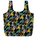 Personalized Abstract Floral Name Any Text Recycle Bag Full Print Recycle Bag (XXXL) Back